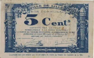 Nord, Department of 5 Centimes, 1917 image