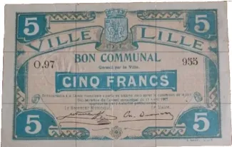 Nord, Department of 5 Francs, 1917 image