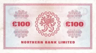 Northern Ireland 100 Pounds, 1970-1980 reverse