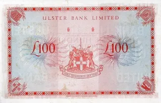 Northern Ireland 100 Pounds, 1973-1982 reverse