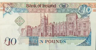 Northern Ireland 10 Pounds, 1995-2005 reverse
