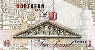Northern Ireland 10 Pounds, 1997-1999 reverse