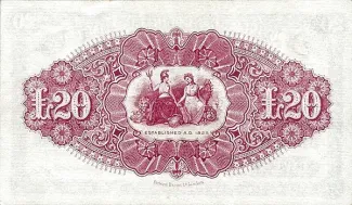 Northern Ireland 20 Pounds, 1929-1944 reverse