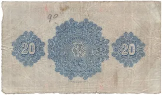 Northern Ireland 20 Pounds, 1929 reverse