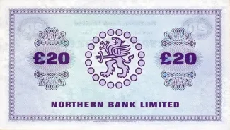 Northern Ireland 20 Pounds, 1970-1988 reverse