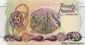 Northern Ireland 20 Pounds, 1998-2009 reverse