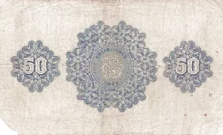 Northern Ireland 50 Pounds, 1943 reverse