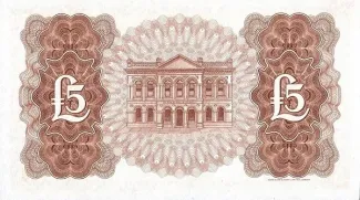 Northern Ireland 5 Pounds, 1954-1965 reverse