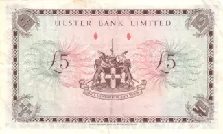 Northern Ireland 5 Pounds, 1966 reverse