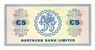 Northern Ireland 5 Pounds, 1970-1986 reverse