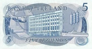 Northern Ireland 5 Pounds, 1971-1978 reverse