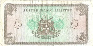 Northern Ireland 5 Pounds, 1989-1993 reverse