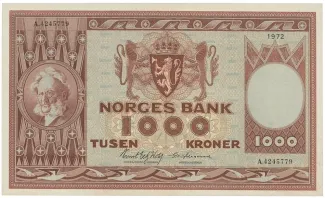 Norway 1.000 Kroner, 1949-1974 obverse