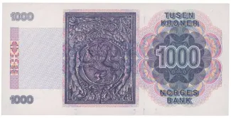 Norway 1.000 Kroner, 1989-1998 reverse