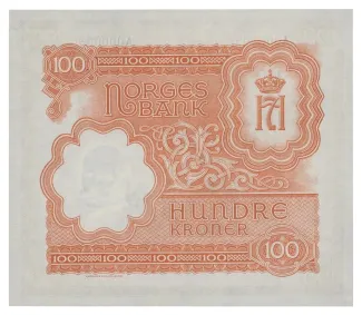 Norway 100 Kroner - Haakon VII, 1942 reverse