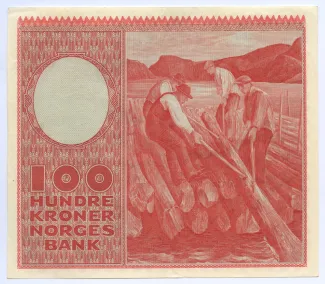 Norway 100 Kroner, 1949-1962 reverse