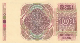 Norway 100 Kroner, 1976-1994 reverse