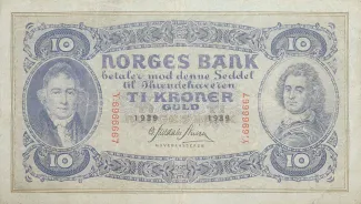 Norway 10 Kroner, 1901-1944 obverse