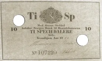 Norway 10 Speciedaler, 1847-1862 obverse