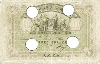 Norway 10 Speciedaler, 1867-1875 obverse