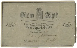 Norway 1 Speciedaler, 1850-1853 obverse