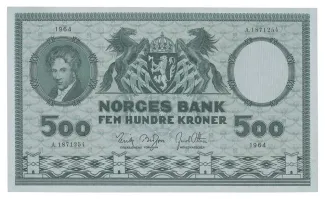 Norway 500 Kroner, 1948-1976 obverse