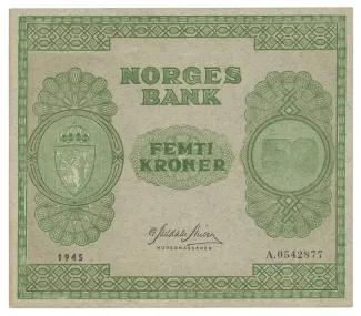 Norway 50 Kroner, 1945-1950 obverse