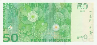 Norway 50 Kroner, 1996-2015 reverse