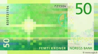 Norway 50 Kroner, 2017 reverse