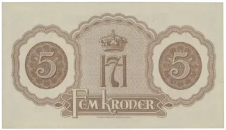 Norway 5 Kroner - Haakon VII, 1944 reverse