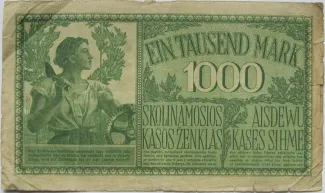 Ober Ost 1.000 Mark, 1918 reverse