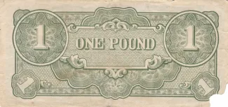 Oceania, Japanese occupation 1 Pound, 1942 reverse