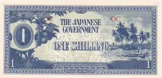 Oceania, Japanese occupation 1 Shilling, 1942 image
