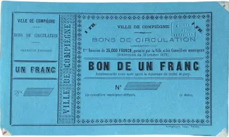 Oise, Department of 1 Franc, 1870 image