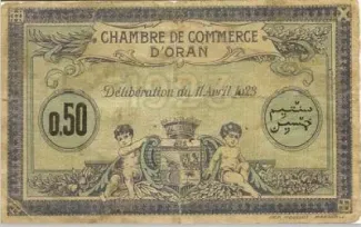 Oran, Department of 0.5 Franc, 1923 reverse