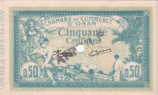Oran, Department of 50 Centimes, 1915 obverse
