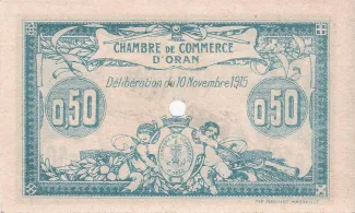 Oran, Department of 50 Centimes, 1915 reverse