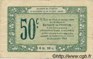 Orne, Department of 50 Centimes, 1923 reverse