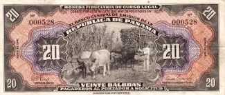 Panama 20 Balboas, 1941 obverse