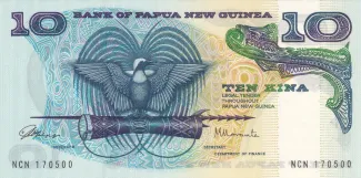 Papua New Guinea 10 Kina, 1985 image