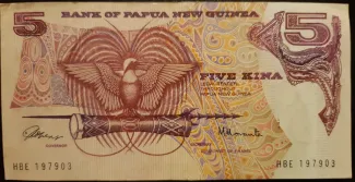 Papua New Guinea 5 Kina, 1988 image