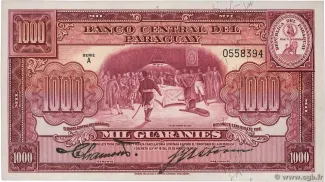 Paraguay 1.000 Guaranies, 1952 image