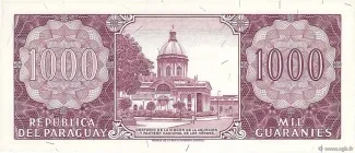Paraguay 1.000 Guaranies, 1963 reverse