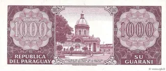 Paraguay 1.000 Guaranies, 1982-1995 reverse