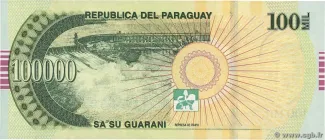 Paraguay 100 000, 2007-2011 reverse