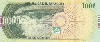 Paraguay 100 000, 2015-2021 reverse