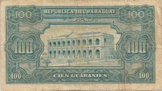 Paraguay 100 Guaranies, 1952 reverse