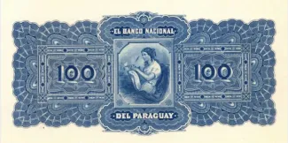 Paraguay 100 Pesos, 1886 reverse