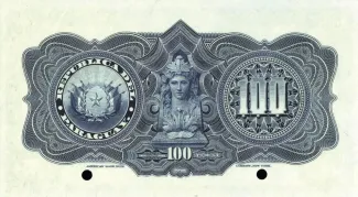 Paraguay 100 Pesos, 1920 reverse