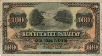 Paraguay 100 Pesos, 1923